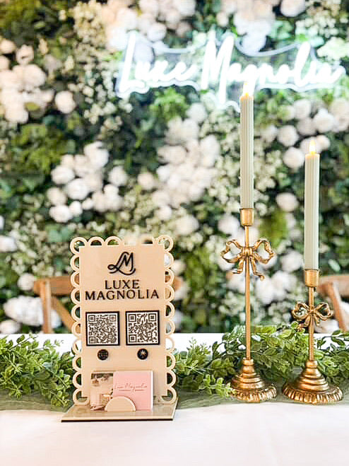 Scalloped Cutout QR Code Display