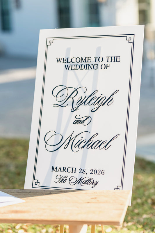 The Ryleigh Wedding Welcome Sign