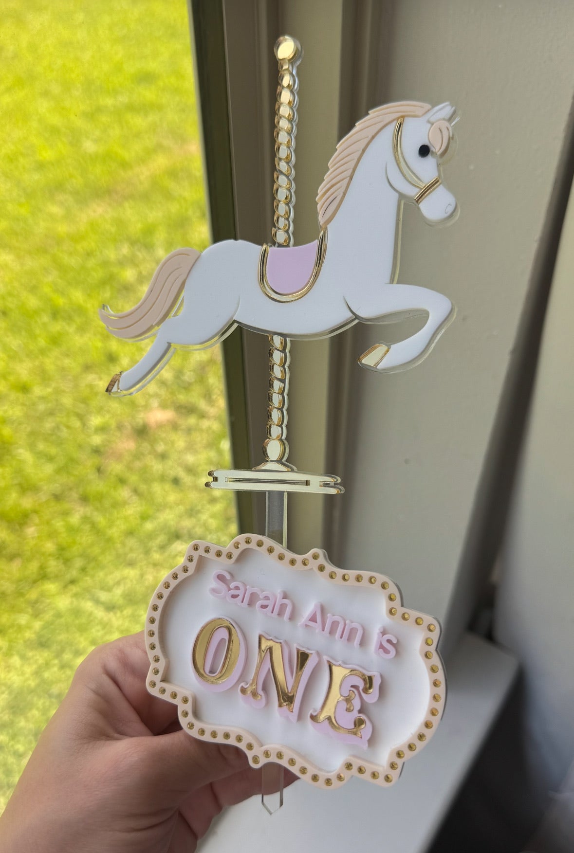 Carousel Birthday Cake Decorations | Cake Topper & Cake Charm