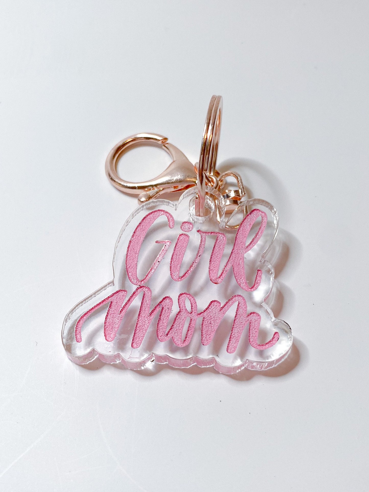 Girl Mom Keychain