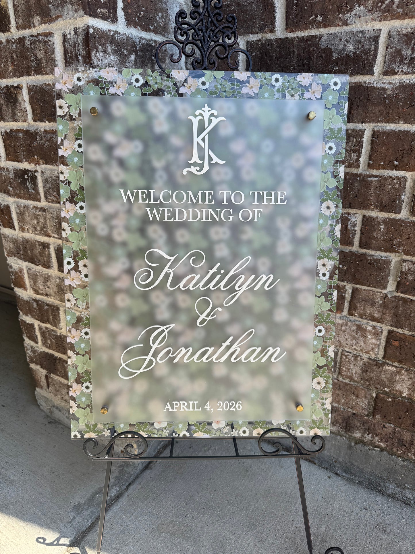 The Katilyn Wedding Welcome Sign