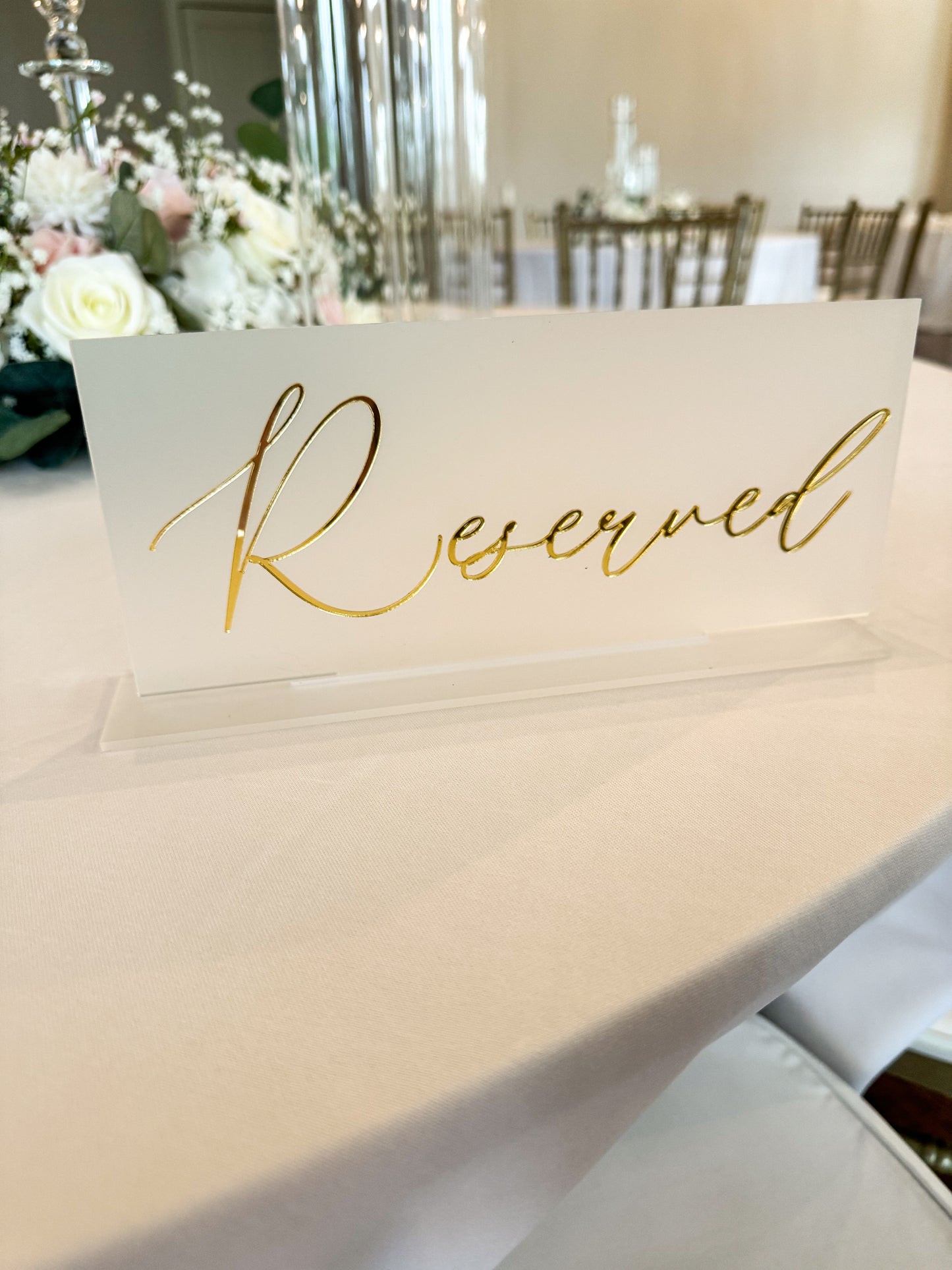 Reserved Table Signs