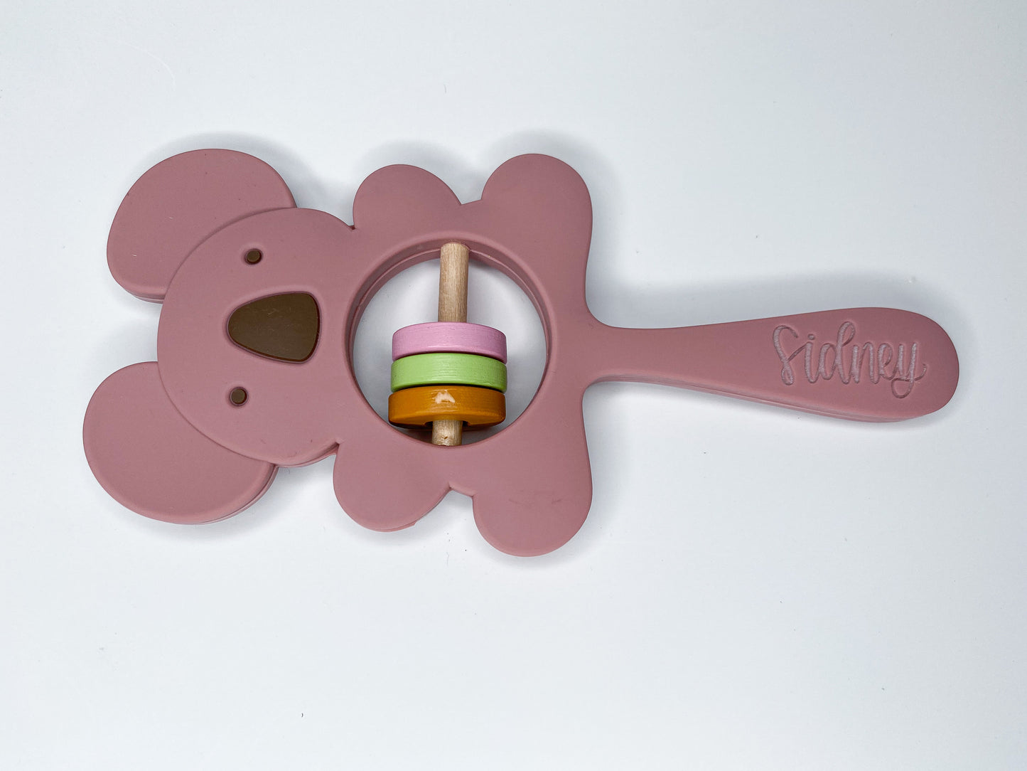 Personalized Bear Teether and Rattle