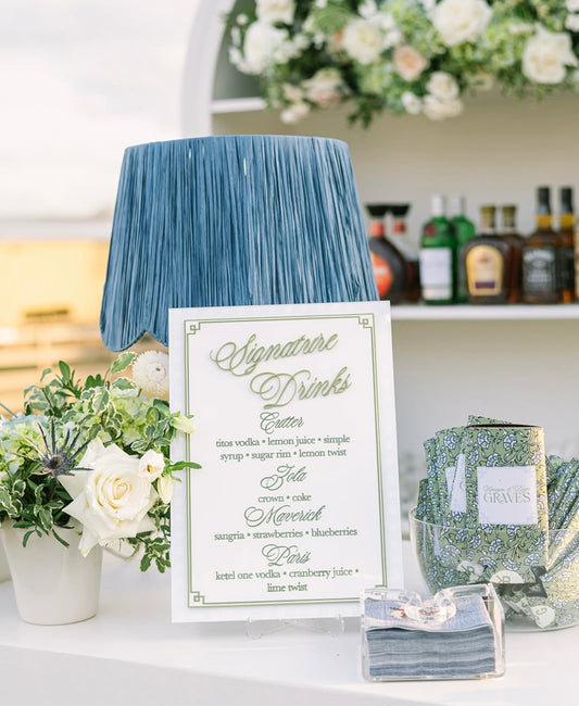 3 Layered Printed Bar Menu