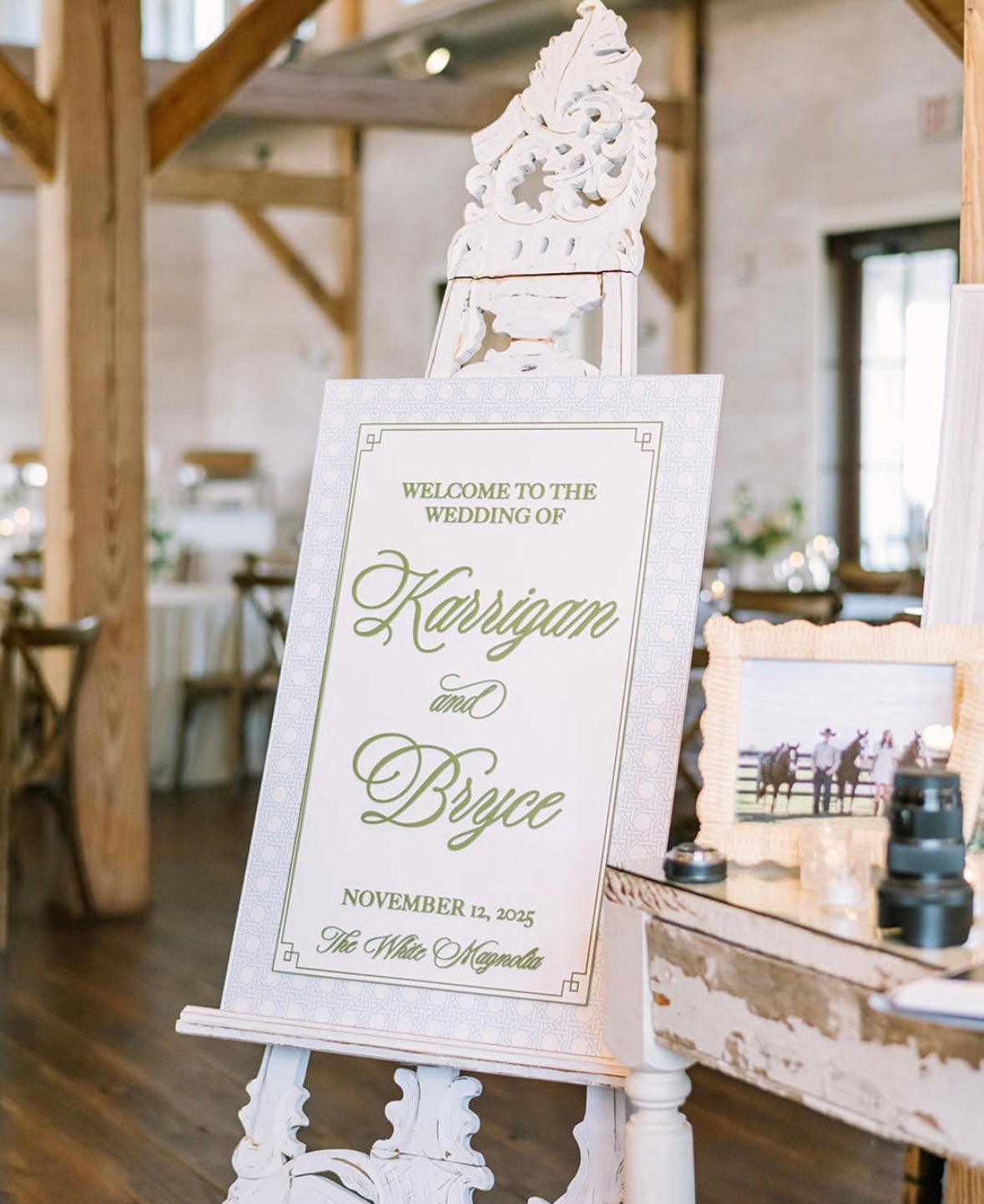 The Karrigan Wedding Welcome Sign