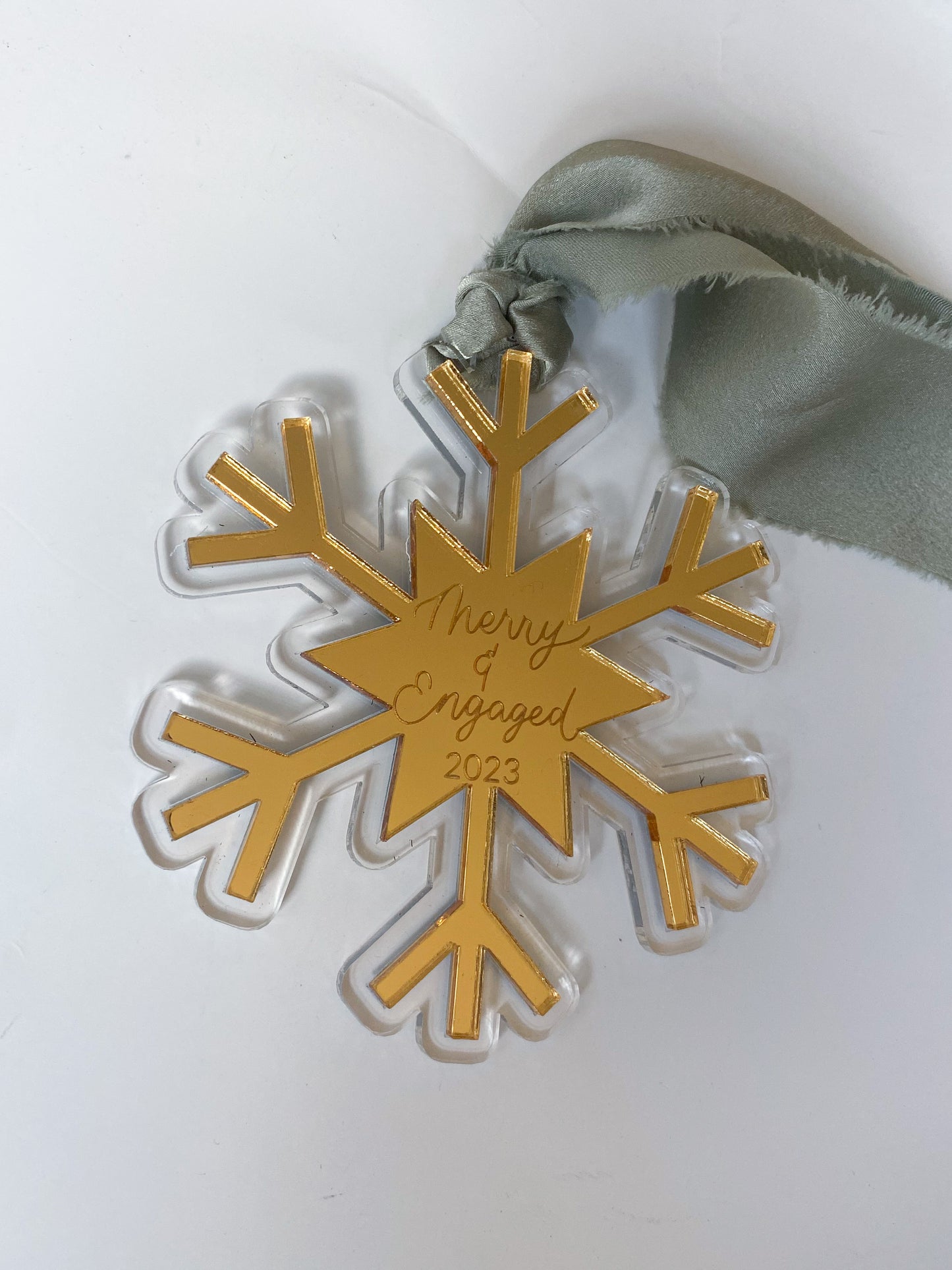 Personalized Acrylic Snowflake Ornament