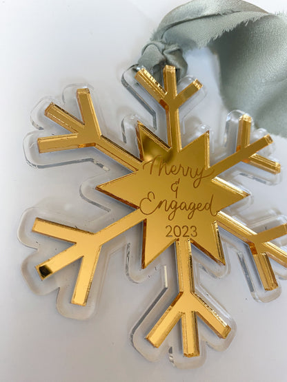 Personalized Acrylic Snowflake Ornament