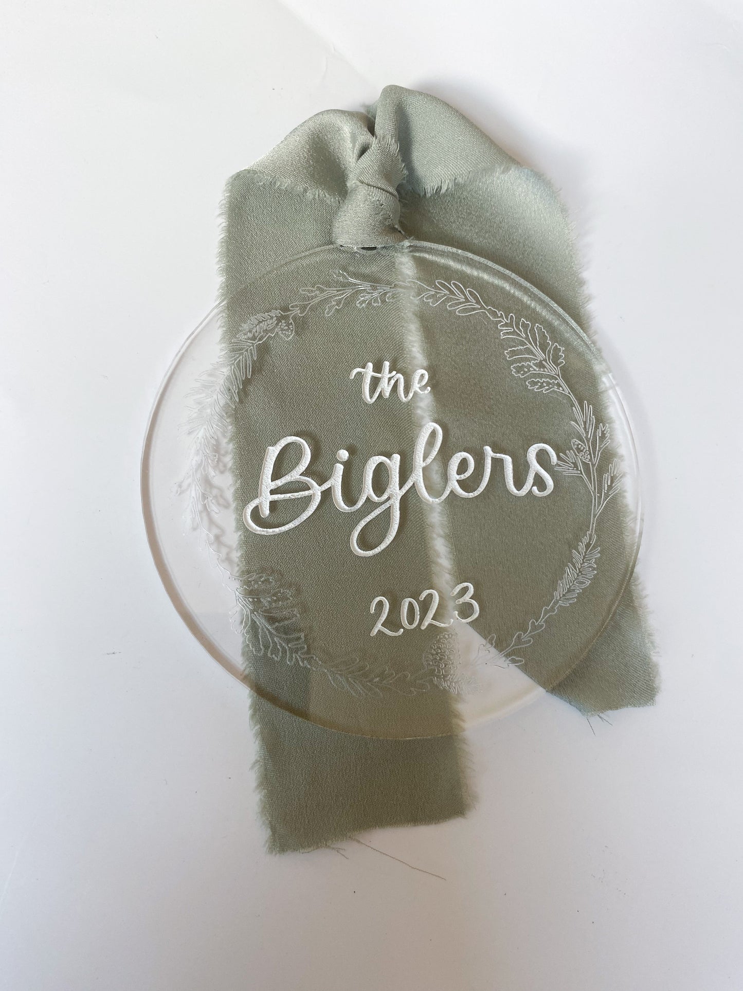 Personalized Acrylic Round Ornament