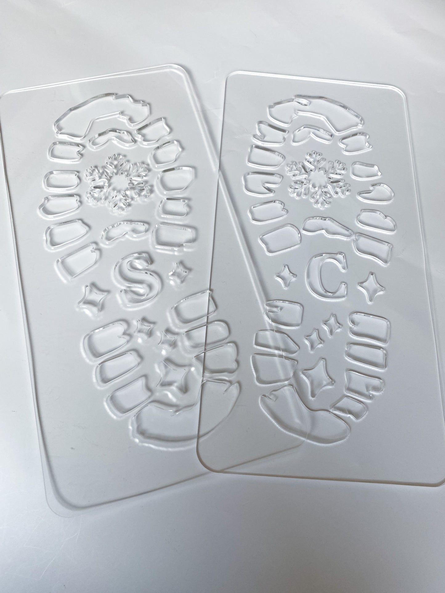 Acrylic Santa Clause Footprint Stencils