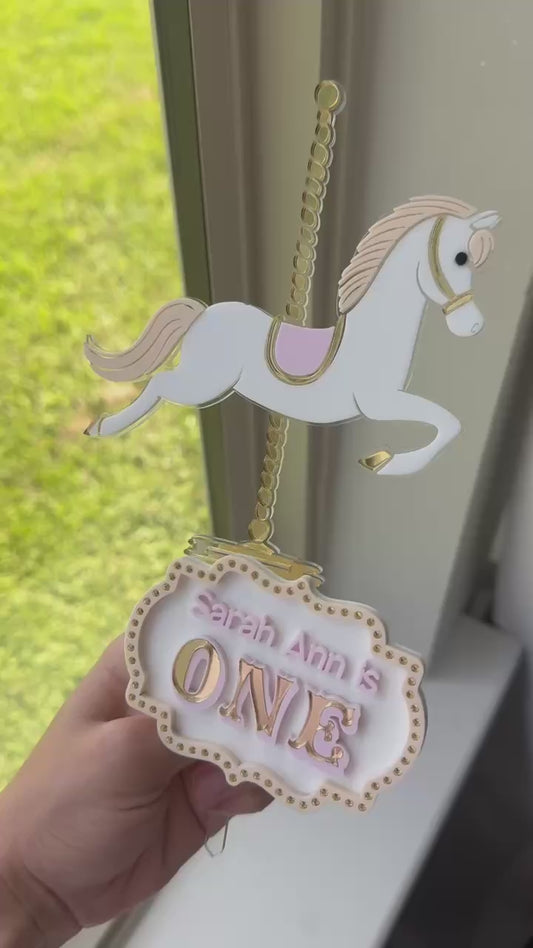 Carousel Birthday Cake Decorations | Cake Topper & Cake Charm