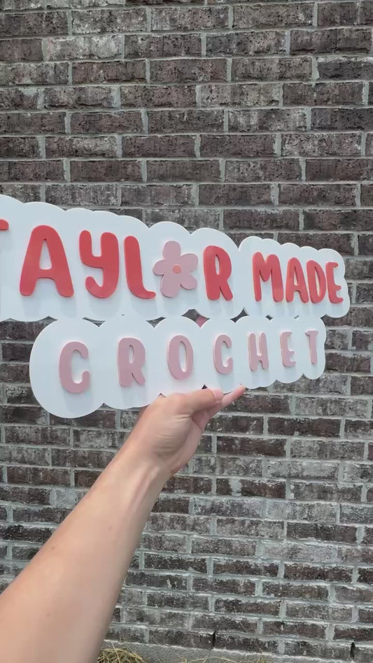 Outlined Layered Acrylic Sign | Small Business
